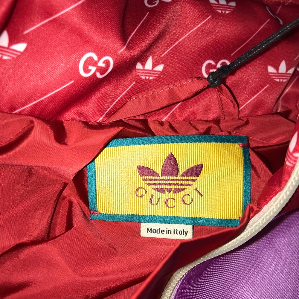 Gucci X Adidas Collaboration Logo Acetate Oversize Jacket Size 50 New With Tags - Picture 4 of 16